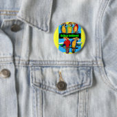BADGE ROND 5 CM FÊTE DES PARROTS (En situation)