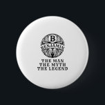 Badge Rond 5 Cm Fête des pères personnalisée l'homme le mythe lége<br><div class="desc">Fête des pères personnalisée l'homme le mythe la légende</div>