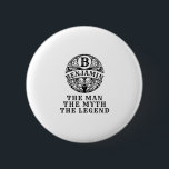 Badge Rond 5 Cm Fête des pères personnalisée l'homme le mythe lége<br><div class="desc">Fête des pères personnalisée l'homme le mythe la légende</div>