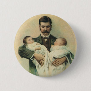 Badge Rond 5 Cm Fête des Pères vintage victorienne, c'est des trip