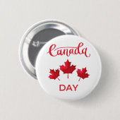 Badge Rond 5 Cm Fête du Canada (Devant & derrière)