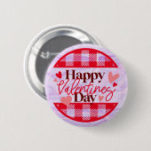 Badge Rond 5 Cm Fête du coeur : Bouton Joyeux Saint Valentin (Devant & derrière)