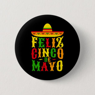 Badge Rond 5 Cm Fête mexicaine Feliz Cinco De Mayo 1