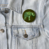 Badge Rond 5 Cm Fête nationale de la pastèque Eléphant (En situation)