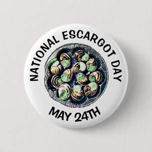 Badge Rond 5 Cm Fête nationale de l'Escargot 24 mai Fête de la Nou
