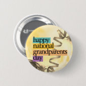 Badge Rond 5 Cm fête nationale des grands-parents heureux (Devant & derrière)