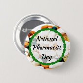 Badge Rond 5 Cm Fête nationale des pharmaciens 12 janvier (Devant & derrière)