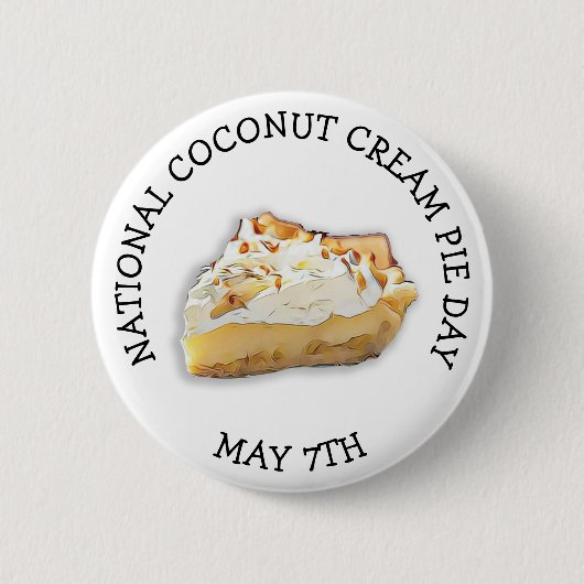 Badge Rond 5 Cm Fête nationale des tartes à la crème 7 mai Bouton  (Devant)