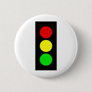 Badge Rond 5 Cm Feu d'arrêt