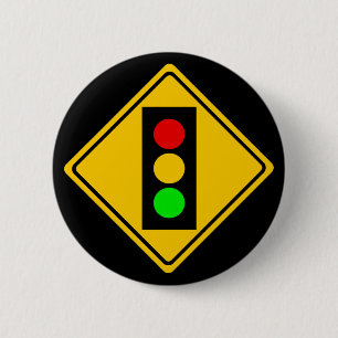 Badge Rond 5 Cm Feu d'arrêt en avant
