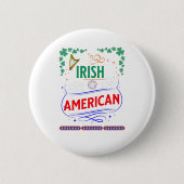 Badge Rond 5 Cm Feu d'artifice de bannières Shamrocks irlandaises (Devant)