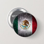 Badge Rond 5 Cm Feu d'artifice de drapeau mexicain (Devant & derrière)