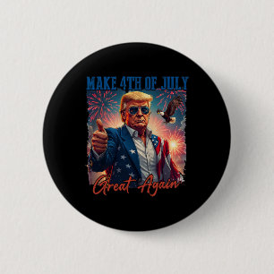 Badge Rond 5 Cm Feu d'artifice patriotique de Donald Trump pour le