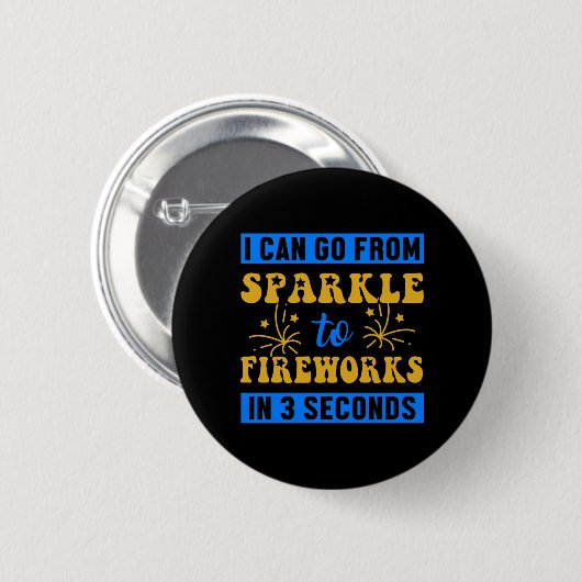 Badge Rond 5 Cm Feu d'artifice Pyrotechnicien Firecracker Cadeau (Devant & derrière)