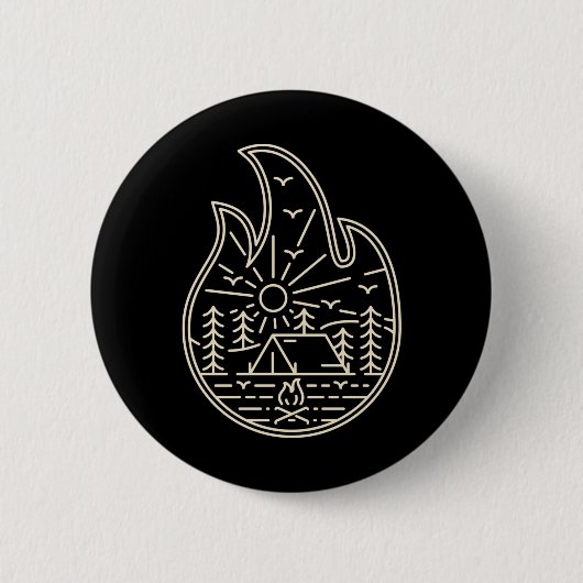 Badge Rond 5 Cm Feu de camp 2 (Devant)