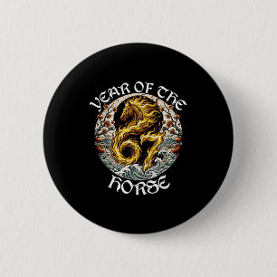 Badge Rond 5 Cm Feu de cheval d'anime Srit 2026-7 Mythique Zodiaqu