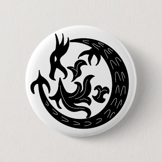 Badge Rond 5 Cm Feu de dragon (Devant)