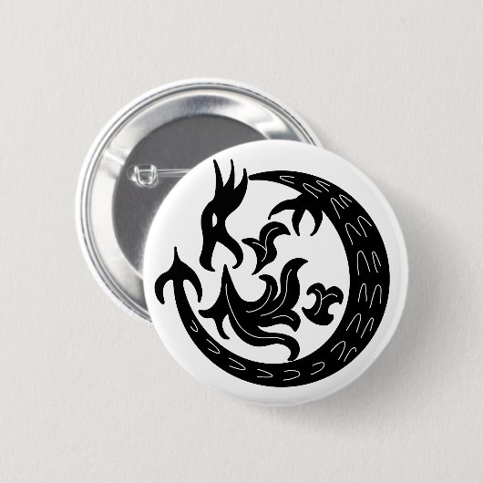 Badge Rond 5 Cm Feu de dragon (Devant & derrière)