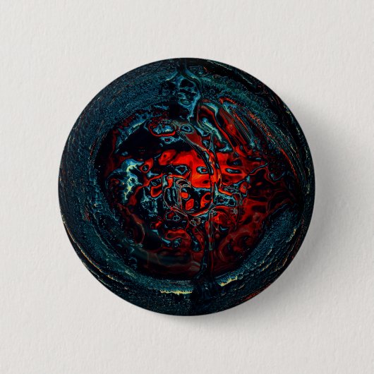 Badge Rond 5 Cm Feu rouge d'enfer océanique (Devant)