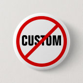 Badge Rond 5 Cm Feu rouge personnalisé interdit de connexion (Devant)