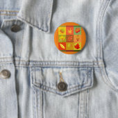 Badge Rond 5 Cm Feuillage d'automne Feuilles d'automne Thunder_Cov (En situation)