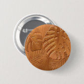 Badge Rond 5 Cm Feuillages en bois sculpté Imprimer (Devant & derrière)