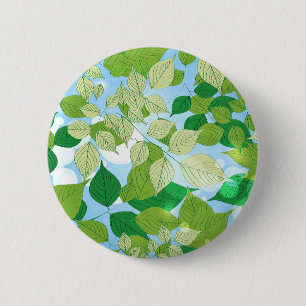 Badge Rond 5 Cm Feuille