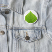Badge Rond 5 Cm Feuille d'Aspen vert #11 (En situation)