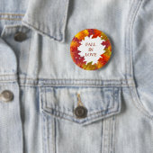 Badge Rond 5 Cm Feuille d'automne (En situation)