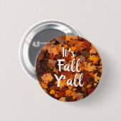 Badge Rond 5 Cm Feuille d'automne "c'est automne vous " (Devant & derrière)