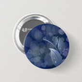 Badge Rond 5 Cm Feuille de Blue Bokeh (Devant & derrière)