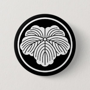 Badge Rond 5 Cm Feuille de lierre en anneau filiforme