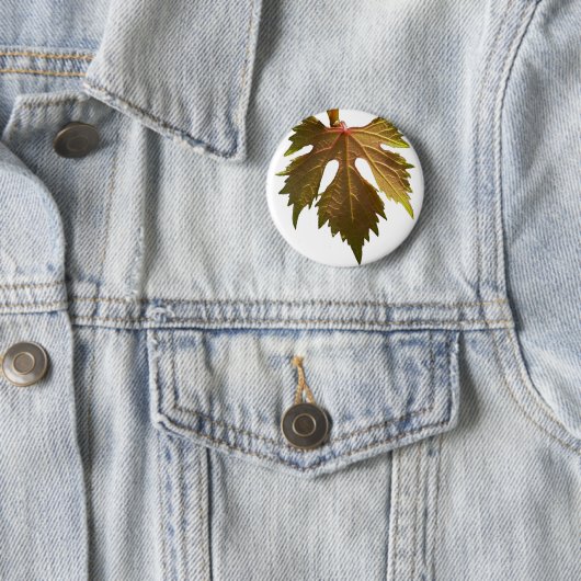 Badge Rond 5 Cm Feuille de raisin (En situation)