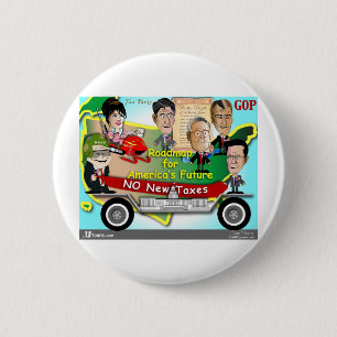 Badge Rond 5 Cm Feuille de route pour l'Amérique