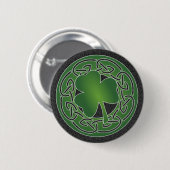 Badge Rond 5 Cm Feuille de trèfle - bouton du jour de St Patrick (Devant & derrière)