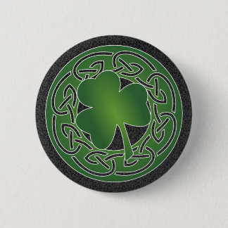 Badge Rond 5 Cm Feuille de trèfle - bouton du jour de St Patrick