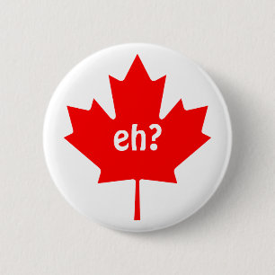 Badge Rond 5 Cm Feuille d'érable canadienne avec bouton de symbole