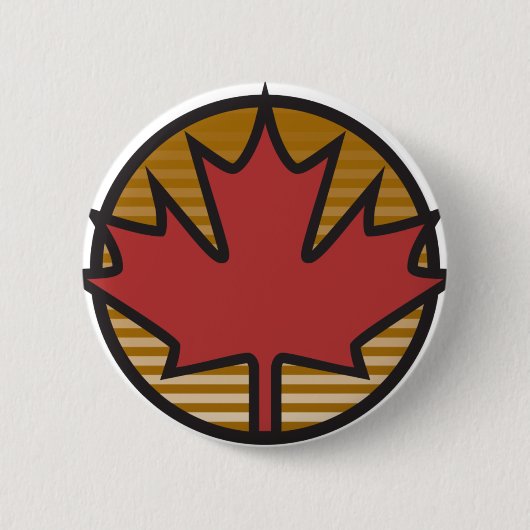 Badge Rond 5 Cm feuille d'érable du canada (Devant)