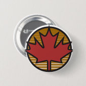 Badge Rond 5 Cm feuille d'érable du canada (Devant & derrière)