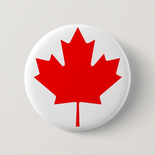 Badge Rond 5 Cm Feuille d'érable du Canada (Devant)