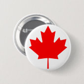 Badge Rond 5 Cm Feuille d'érable du Canada (Devant & derrière)