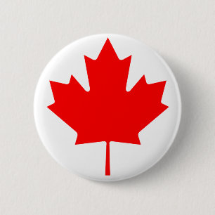 Badge Rond 5 Cm Feuille d'érable du Canada
