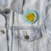 BADGE ROND 5 CM FEUILLE D'OR (En situation)