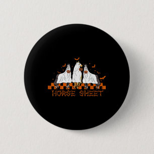 Badge Rond 5 Cm Feuille Halloween Ghost Cheval Citrouille Costume