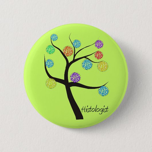 Badge Rond 5 Cm Feuille microscopique de cellules de conception (Devant)
