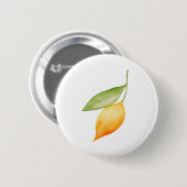 Badge Rond 5 Cm Feuille orange (Devant & derrière)