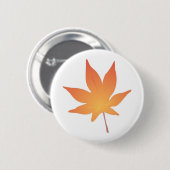 Badge Rond 5 Cm Feuille orange de flamme (Devant & derrière)