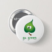 Badge Rond 5 Cm Feuille verte (Devant & derrière)