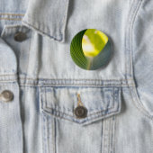Badge Rond 5 Cm Feuille verte (En situation)