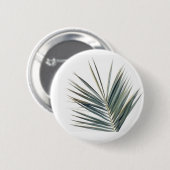 Badge Rond 5 Cm Feuille verte pâle (Devant & derrière)